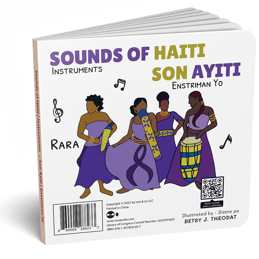 self made 2 in 1 - Sounds of Haiti - Instruments - Bilingual Board Book