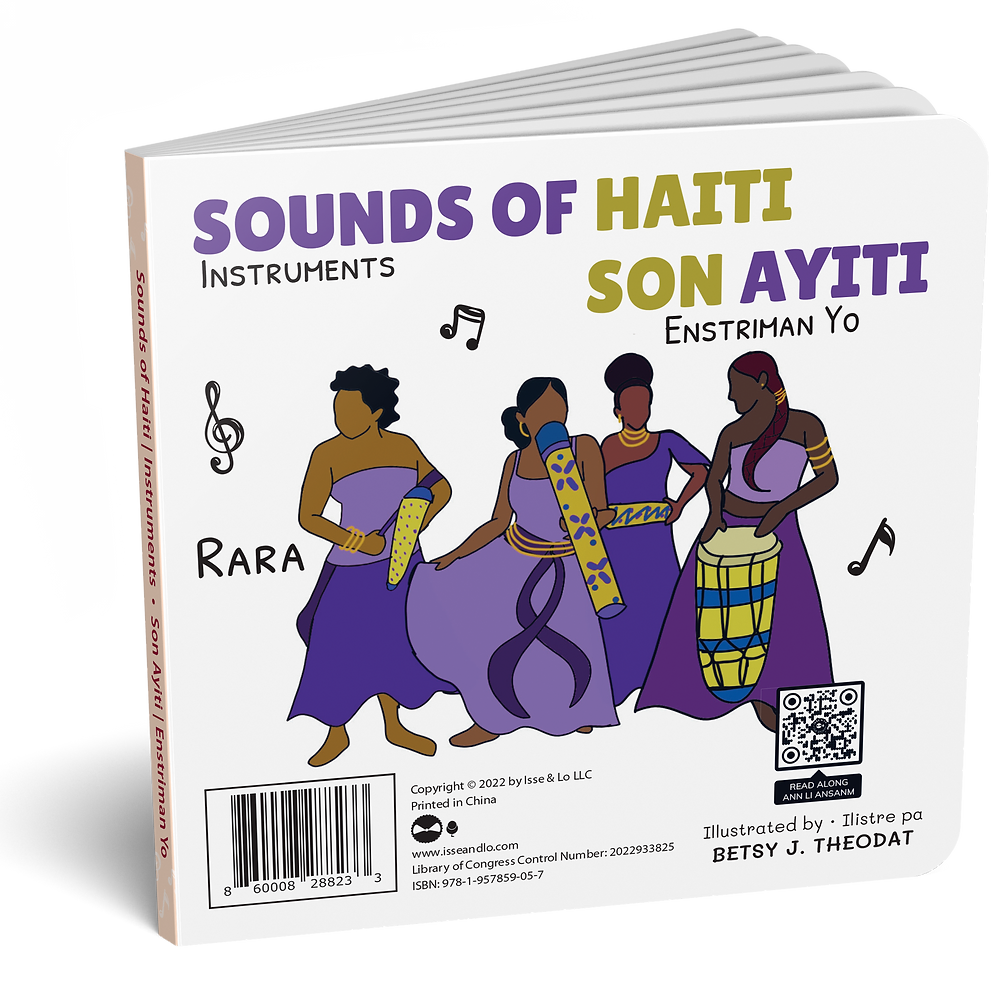 2 in 1 - Sounds of Haiti - Instruments - Bilingual Board Book