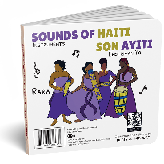 2 in 1 - Sounds of Haiti - Instruments - Bilingual Board Book