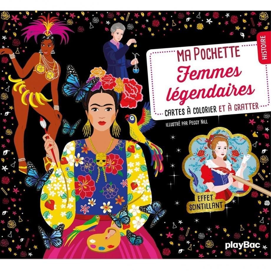 LibrairieRacines Ma pochette femmes légendaires : cartes à colorier et à gratter Par Peggy Nille