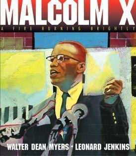 LibrairieRacines Malcolm x a fire burning brightly by Walter Dean Myers