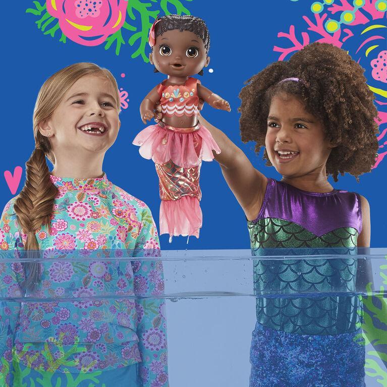 LibrairieRacines Poupée - Baby Alive Shimmer ‘n Splash Mermaid